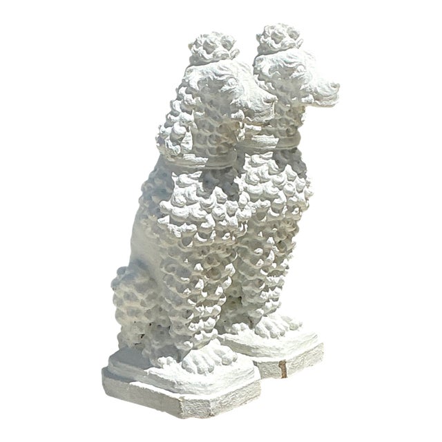 Vintage Cement French Poodle Figures For Sale