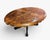 Antique Oval Burlwood Coffee Table With Marquetry Inlay and Scalloped Edge For Sale - Image 4 of 16