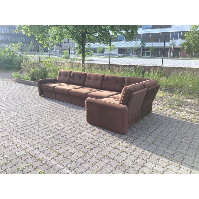 Brown Vintage Modular Sectional Sofa, 1970s, Set of 6 For Sale - Image 8 of 18