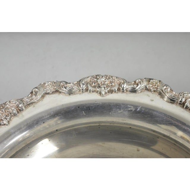 Towle Silversmiths Mid 20th Century Towle Victorian Silver Plated Floral Punchbowl Champagne Chiller Ice Bucket For Sale - Image 4 of 16