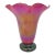 Donald Carlson Iridescent Art Glass Ruffled Trumpet Vase For Sale