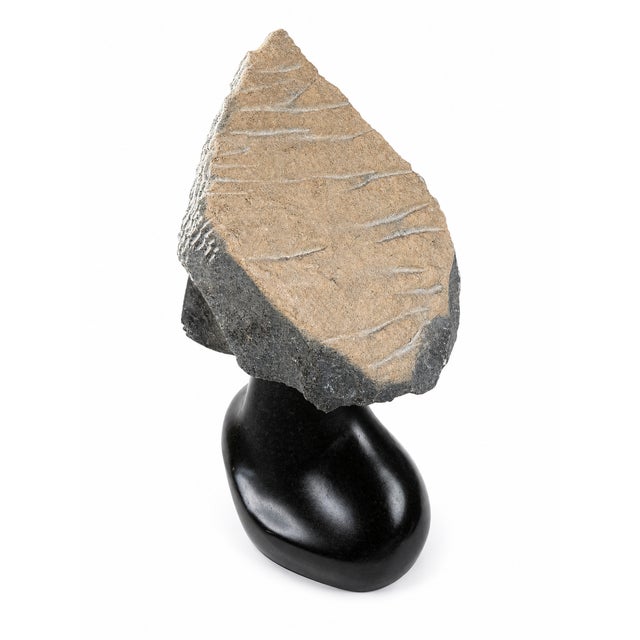 African Original Lazarus Takawira Shona Springstone Sculpture on Polished Stone Base For Sale - Image 3 of 4