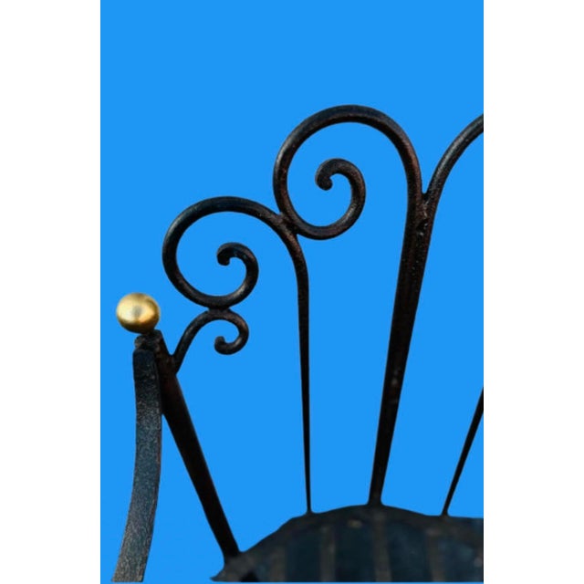 Late 20th Century Late 20th Century Mario Papperzini Style Iron Bronze Dining Chairs- Set of 4 For Sale - Image 5 of 11