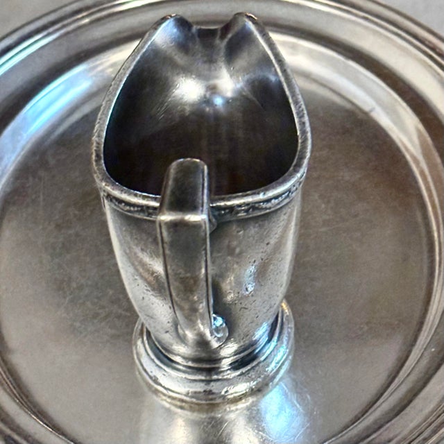 Mid-Century Modern Vintage Silver Plate Creamer Hotel Statler 3oz For Sale - Image 3 of 6