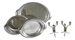 Rogers Bros. Flair Candelabra & Serving Trays - Set of 6