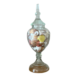 Vintage Boho Harrods Cut Glass Apothecary Jar