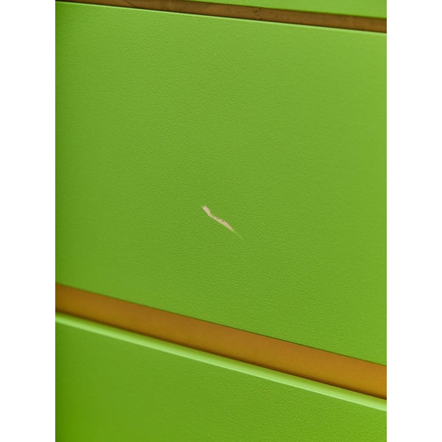 Kelly Green Low Profile 1970’s Kelly Green and Brass Nightstands For Sale - Image 8 of 8