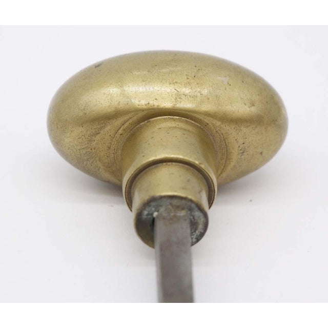Antique Colonial Priscilla Cast Brass Oval Door Knob For Sale - Image 6 of 6