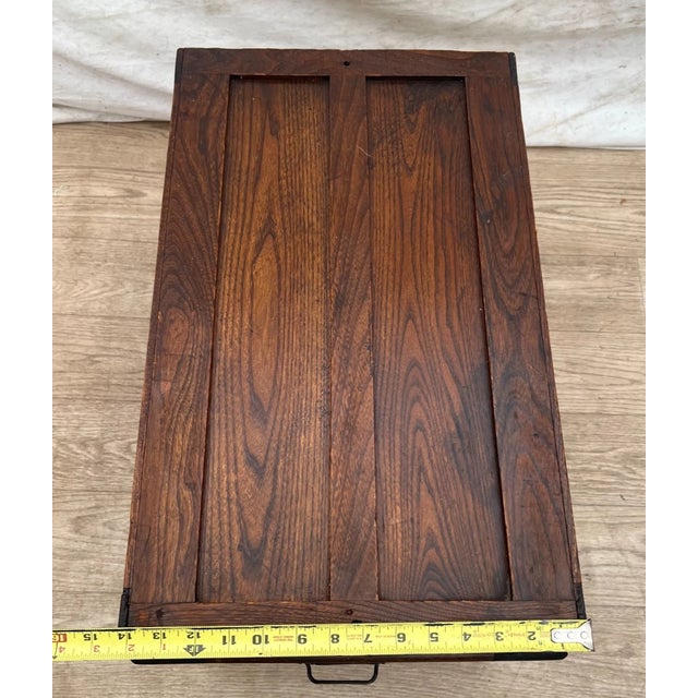 Antique Single Drawer File Cabinet, Tiger Oak Legal / Letter Size, Paneled Sides For Sale - Image 11 of 12