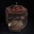 Brown Vintage Chinese Huali Rosewood Hexagonal Bird Cage With Matching 60cm Wooden Pole For Sale - Image 8 of 10