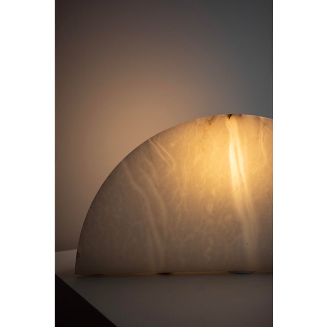 Contemporary Vintage White Marble Table Lamp, 1980s For Sale - Image 3 of 8