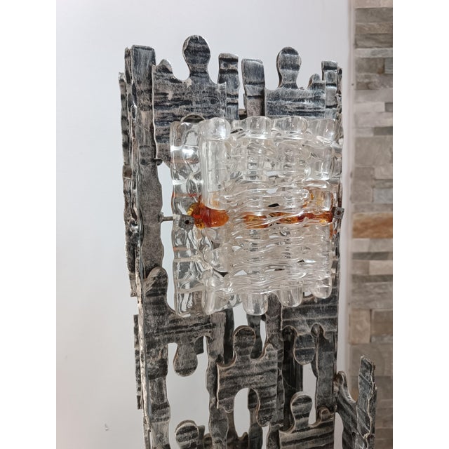 Brutalist Floor Lamp attributed to Albano Poli for Poliarte, 1970s For Sale - Image 9 of 17