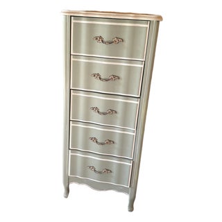 1980s Green French Provincial Lingerie Chest For Sale