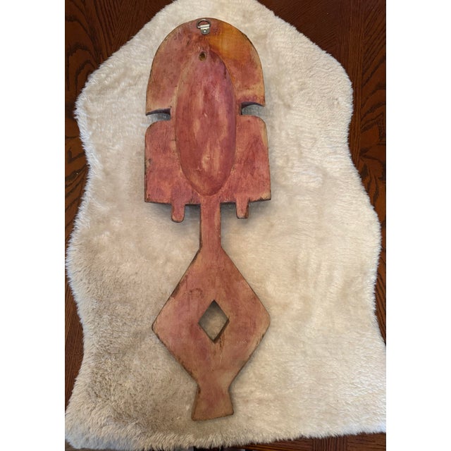 Late 19th Century Old African Kota Tribal Wood and Copper Ancestor Carved Wooden Statue Art Wall Hanging For Sale - Image 9 of 12