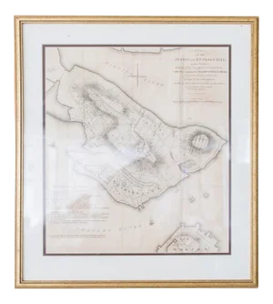 1990s "Action at Bunker Hill" Reproduction Print, Framed
