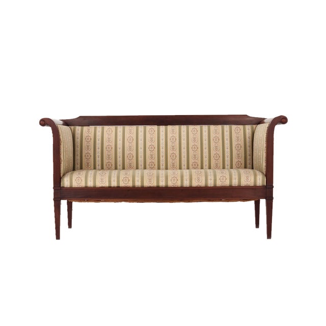 Empire French Mahogany Sofa, 1940s For Sale