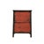 Asian 19.5" Natural Wood Pattern Brown 2 Doors Small Cabinet Chest For Sale - Image 3 of 10