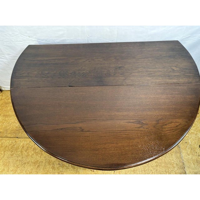 Jacobean Revival Oak Gate Leg Drop Leaf Table, 1900s For Sale - Image 6 of 12