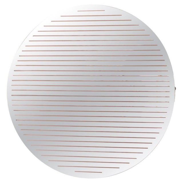 Echo Circular Wall Mirror in Polished Aluminum by Martens & Visser For Sale - Image 18 of 18