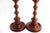 1970s Pair of Large Turned Wood Candlesticks by Theodore Alexander, 17.5" Tall For Sale - Image 5 of 8