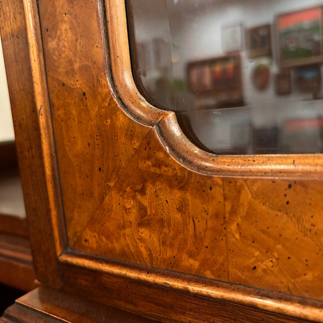 Wood Late 20th Century Walnut Burl Illuminated China Cabinet / Breakfront by Ray Sabota for Century Furniture For Sale - Image 7 of 12