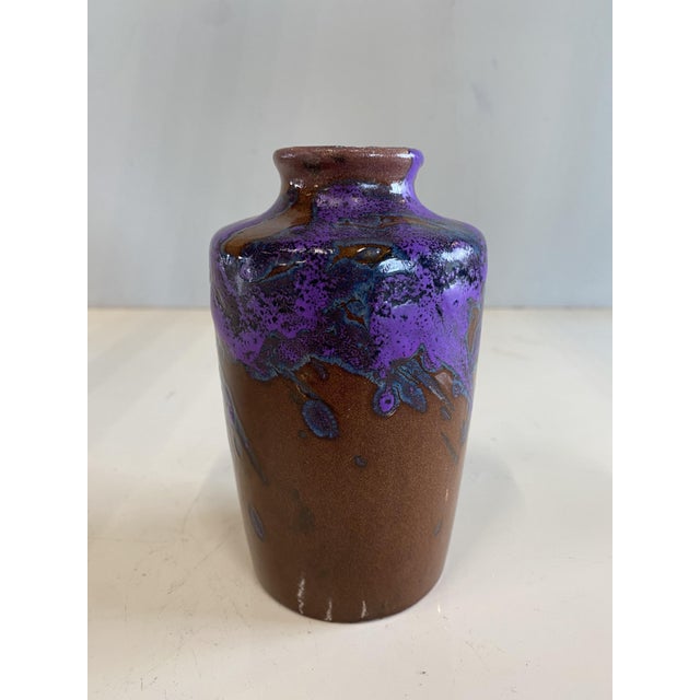 Mid-Century Brown, Purple and Blue Ceramic Vase from Scheurich, 1954 For Sale - Image 10 of 14