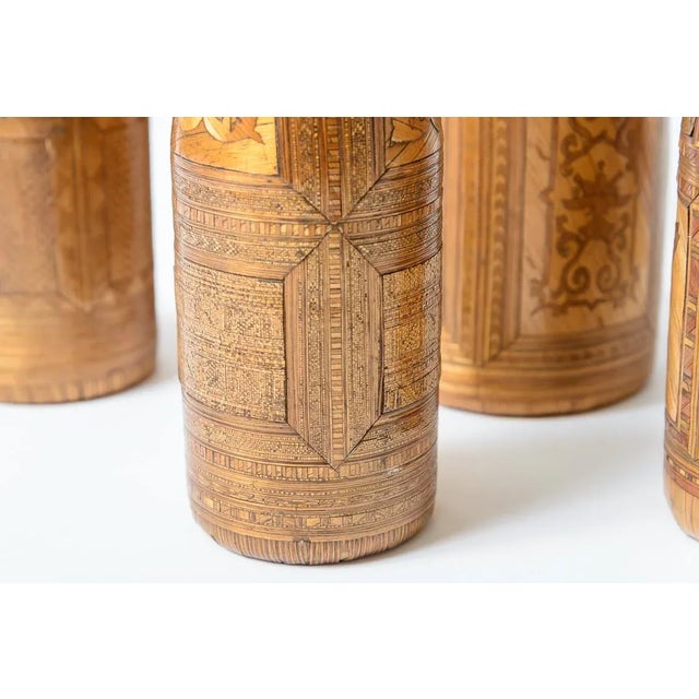 Camel Napoleonic Collection of Straw Art on Glass Bottles, 18Th C. Set of 7 For Sale - Image 8 of 12