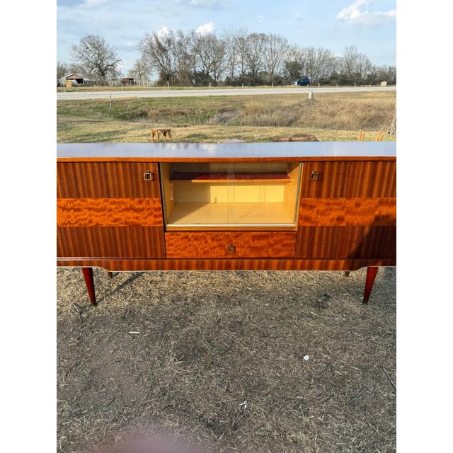 1940s French Art Deco Mahogany Sideboard or Dry Bar For Sale - Image 6 of 12