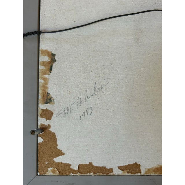 Vintage Original Oil Painting on Wood Panel of a Fox in Farm Landscape For Sale In Philadelphia - Image 6 of 7