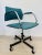 Metal Ocean Blue Desk Chair from Kovona, 1970s For Sale - Image 7 of 9
