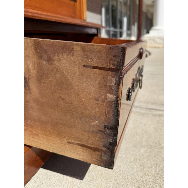 1920’s Art Deco Mahogany & Burled Walnut Bookcase For Sale - Image 9 of 11