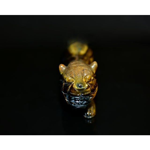 Late 20th Century Late 20th Century Tiger's Eye Tiger Natural Gemstone Animal For Sale - Image 5 of 9