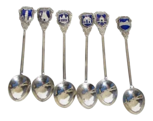 Indian Demitasse Sterling Silver Spoons -Set of 6