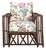 Vintage Stick Rattan Lounge Chair in Vintage Schumacher Paisley For Sale