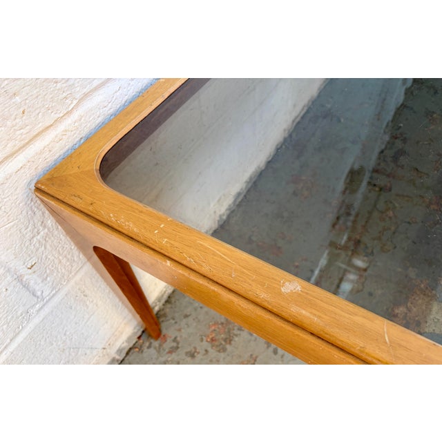 Mid 20th Century Rectangular Smoked Glass Coffee Table For Sale - Image 12 of 13