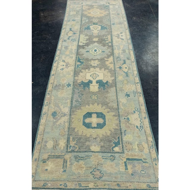 Turkish Oushak Runner Rug 2'9" x 9'5" #17211 Explore a curated collection of hallway runners, wool rugs, and handmade...