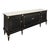 French Louis XVI Style Ebonized Mahogany Breakfront Enfilade With Carrara Marble, Circa 1920 For Sale - Image 4 of 9