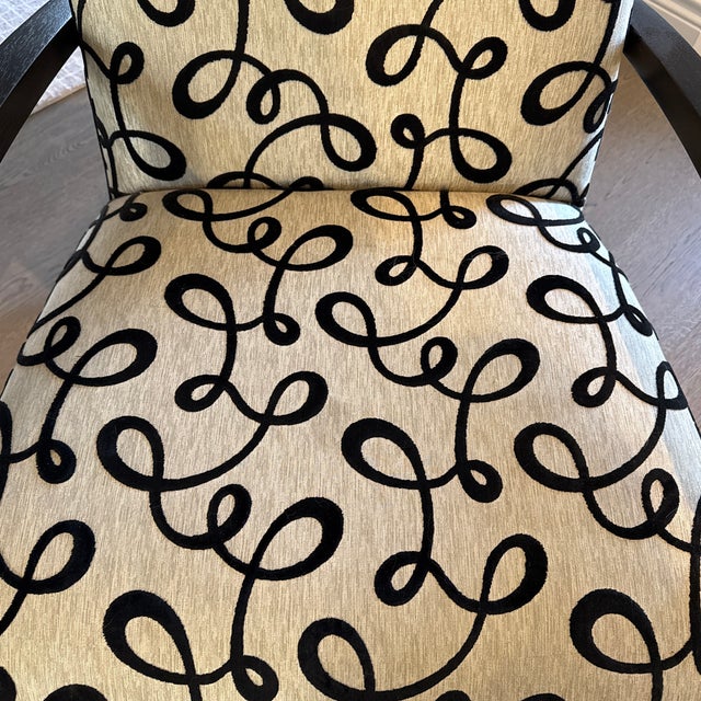Early 21st Century Bolero Upholstered Accent Chairs by Adriana Hoyos. Sold as a Set For Sale - Image 5 of 10