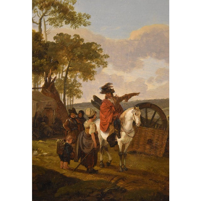 Claude Michel Hamon Duplessis, Landscapes, 1790, Oil on Board Paintings, Set of 2 For Sale - Image 7 of 15