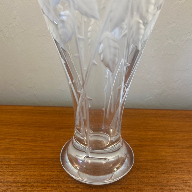 Contemporary Shannon Crystal Vase Made by Godinger For Sale - Image 3 of 6