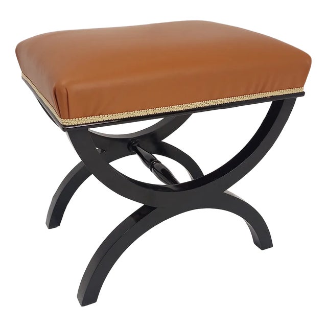 Art Deco Stool in Black, 1930s For Sale