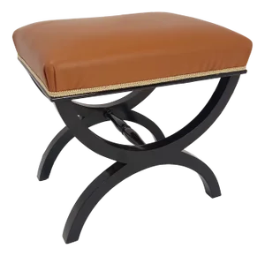Art Deco Stool in Black, 1930s