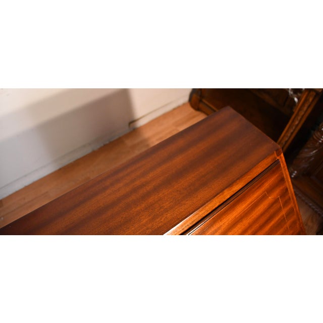 1920s Antique English Hepplewhite Mahogany Inlaid Secretary Ladies Desk For Sale - Image 14 of 17