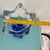 Glass 1960s MCM Blue and White Glass Swung Vase, Perfect Condition For Sale - Image 7 of 8
