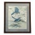 Large Vintage Blue Jay Winter Scene Print For Sale