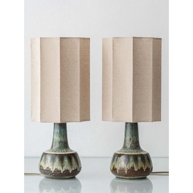 Table Lamps in Organic Modern Glazed Stoneware from Søholm, 1960s, Set of 2 For Sale - Image 14 of 14