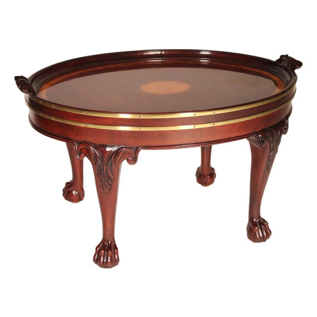 Baker Georgian Style Mahogany Coffee Table For Sale