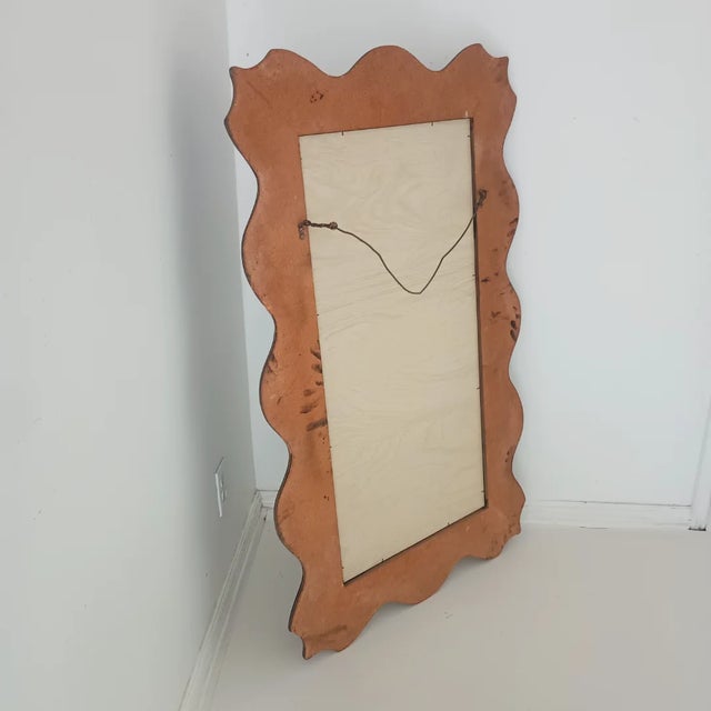 Green Mid Century Large Wall Mirror For Sale - Image 8 of 10