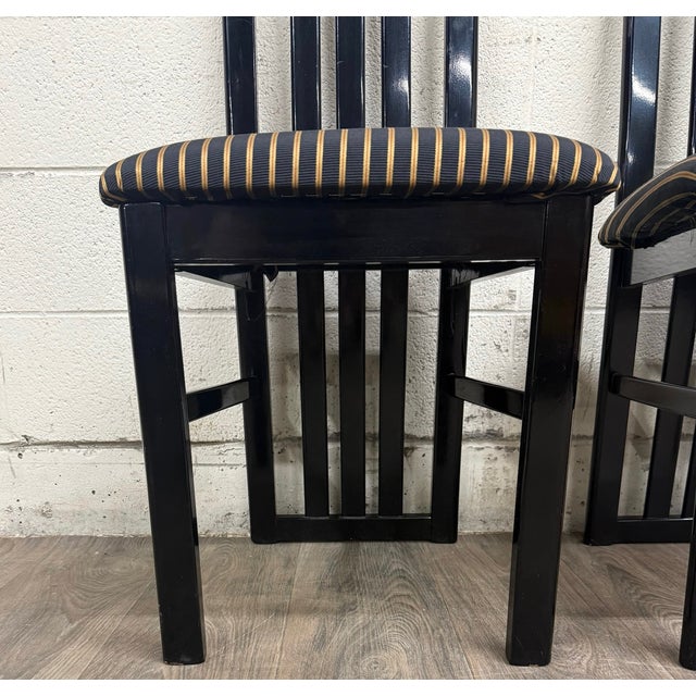 Postmodern Vintage Italian Id Export SRL Postmodern Dining Side Chairs - Pair For Sale - Image 3 of 14