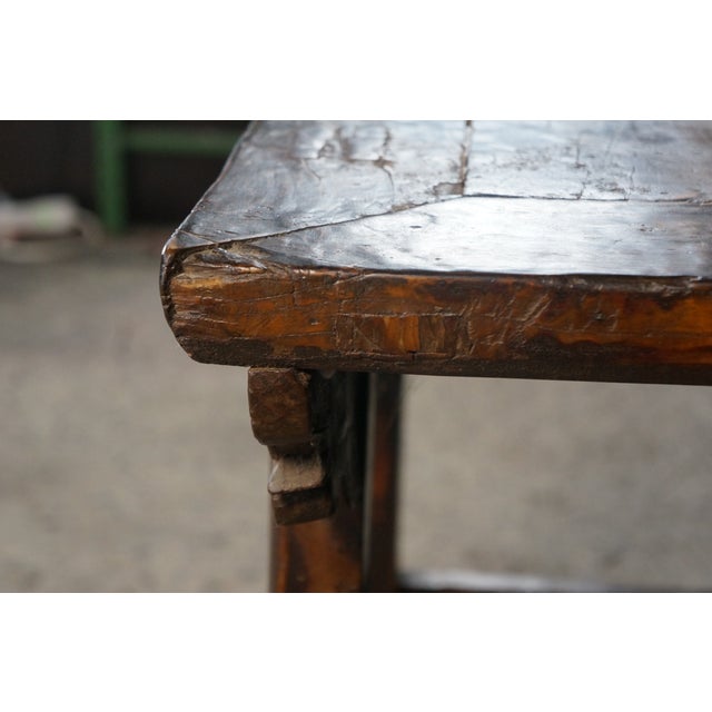 Mid-20th Century Chinese Ming Style Elm Altar Wine Table Hall Console 35" For Sale - Image 12 of 18